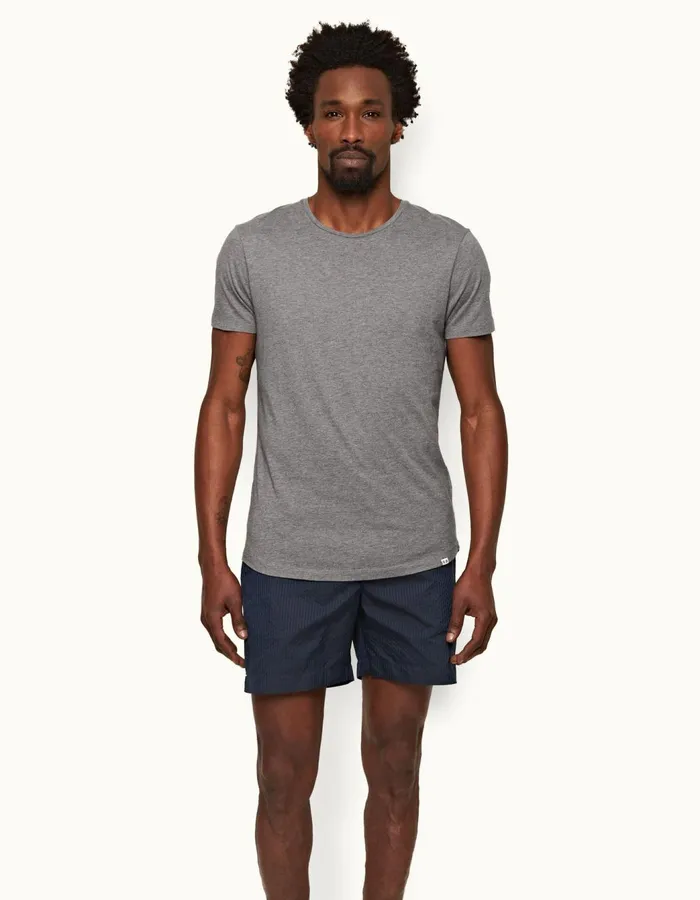 Men Orlebar Brown TShirts ObT Silk Cinder