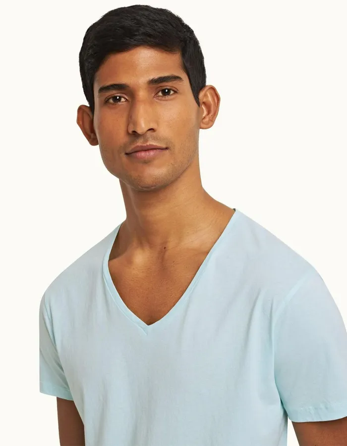 Men Orlebar Brown TShirts ObV Clear Sky