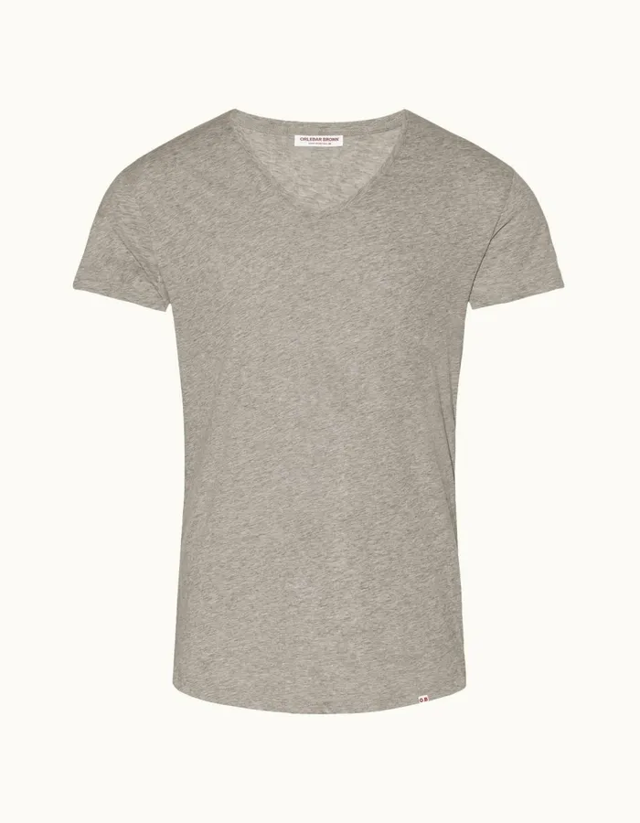 Men Orlebar Brown TShirts ObV Mid Grey Melange