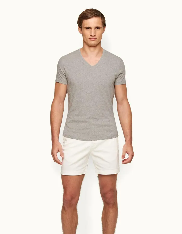 Men Orlebar Brown TShirts ObV Mid Grey Melange