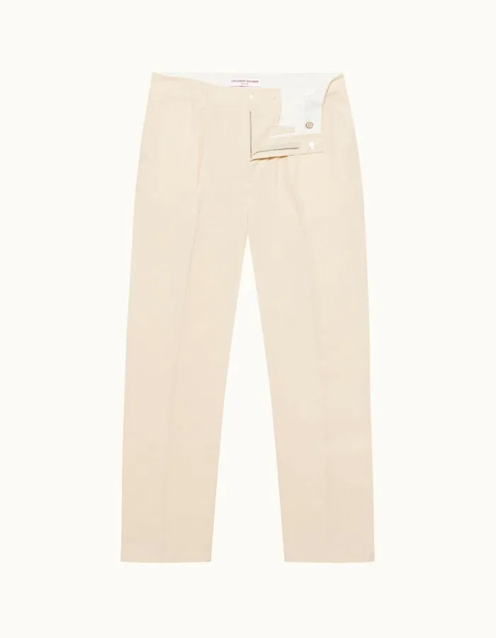 Men Orlebar Brown Trousers Beckworth White Sand