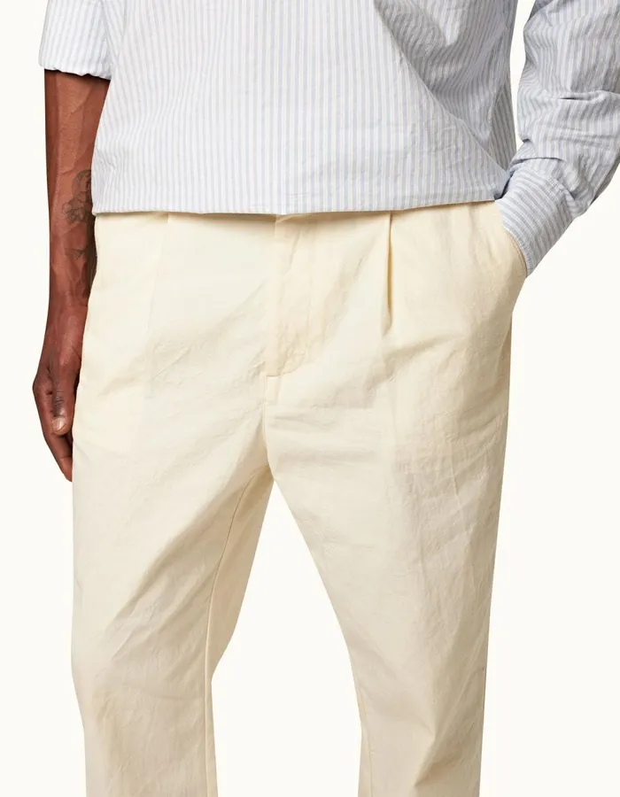 Men Orlebar Brown Trousers Beckworth White Sand