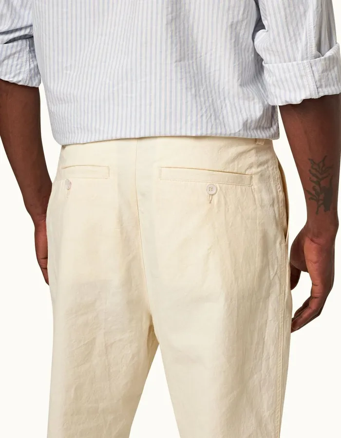 Men Orlebar Brown Trousers Beckworth White Sand