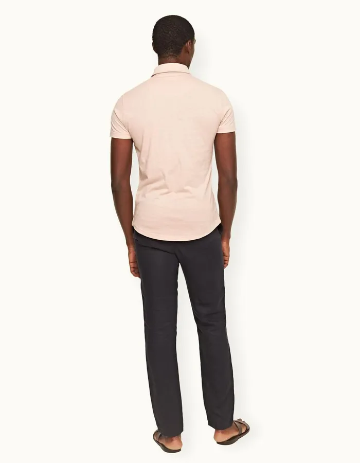 Men Orlebar Brown Trousers Cornell Linen Night Iris Ii