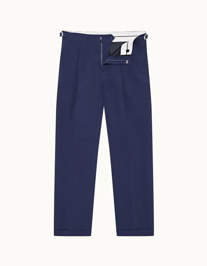 Men Orlebar Brown Trousers Derwin Lagoon Blue