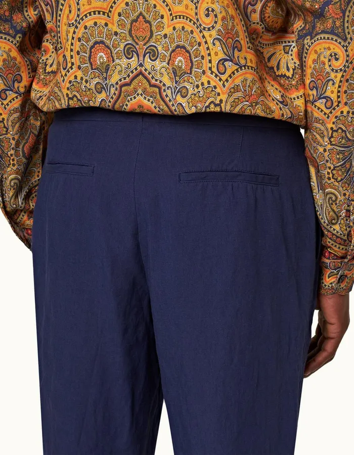 Men Orlebar Brown Trousers Derwin Lagoon Blue