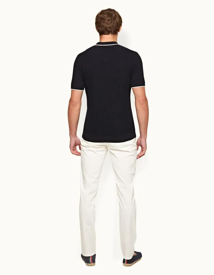 Men Orlebar Brown Trousers Fallon Cotton Sea Mist