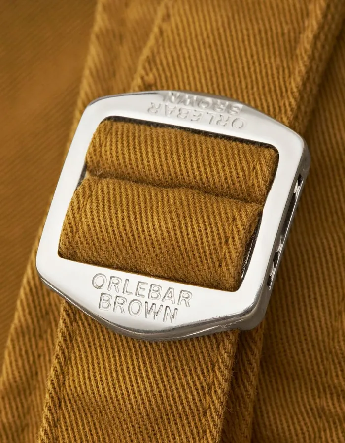 Men Orlebar Brown Trousers Fallon StretchCotton Golden Khaki