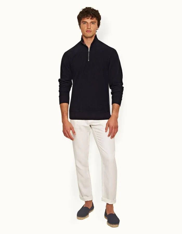 Men Orlebar Brown Trousers Griffon Linen Sandbar