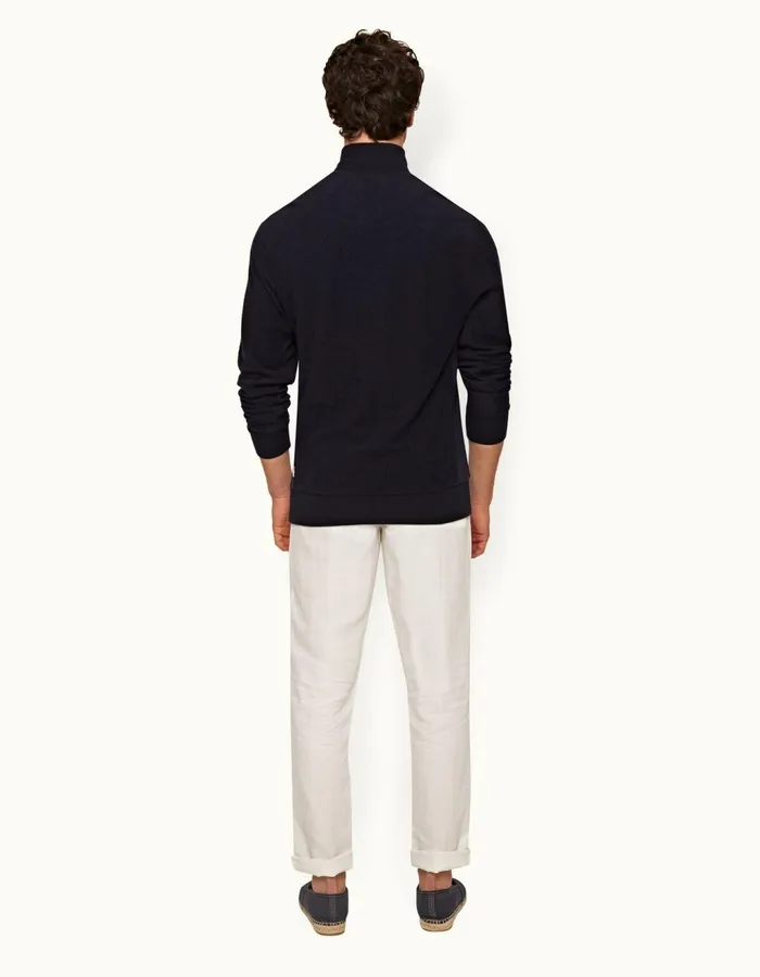 Men Orlebar Brown Trousers Griffon Linen Sandbar