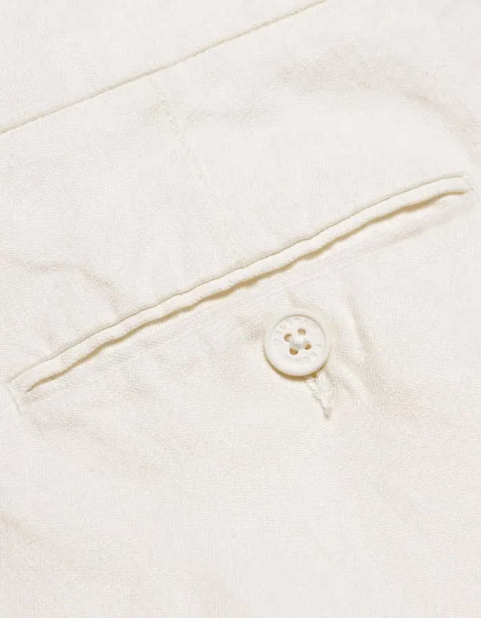 Men Orlebar Brown Trousers Griffon Linen White