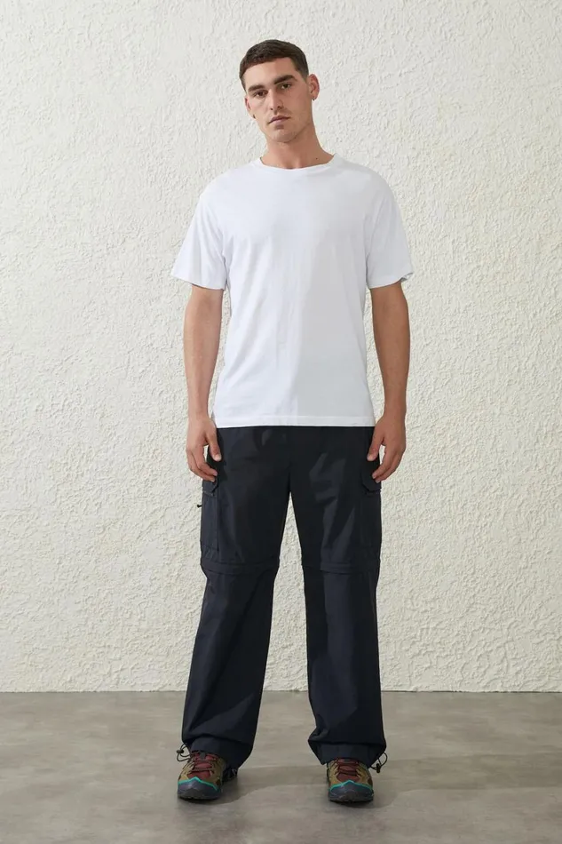 Men Pants Cotton On Active Zip Off Pant Black