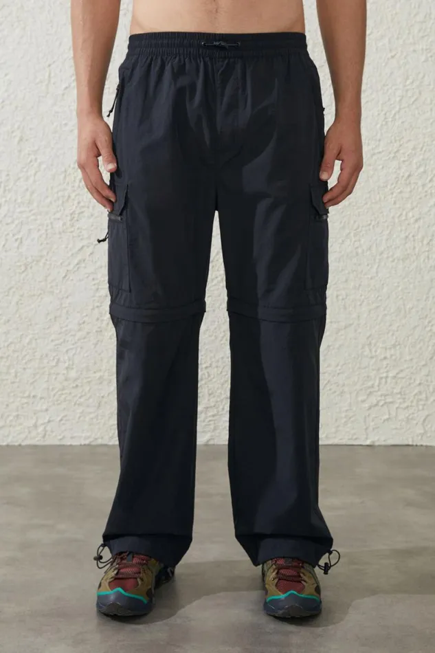 Men Pants Cotton On Active Zip Off Pant Black
