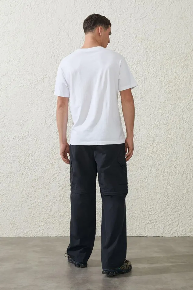 Men Pants Cotton On Active Zip Off Pant Black