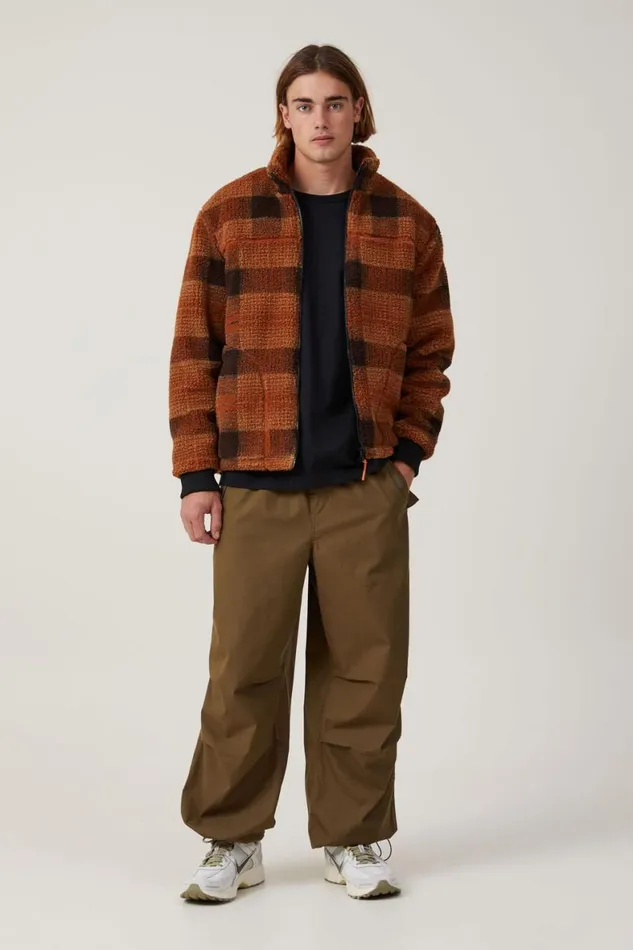 Men Pants Cotton On Parachute Field Pant Burnt Olive