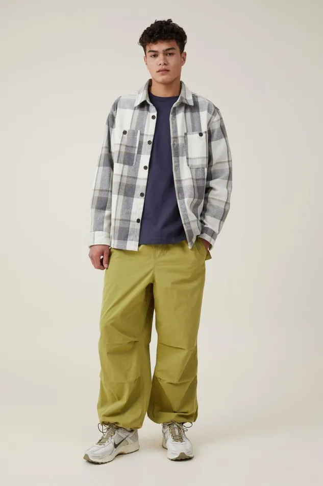 Men Pants Cotton On Parachute Field Pant Moss Green