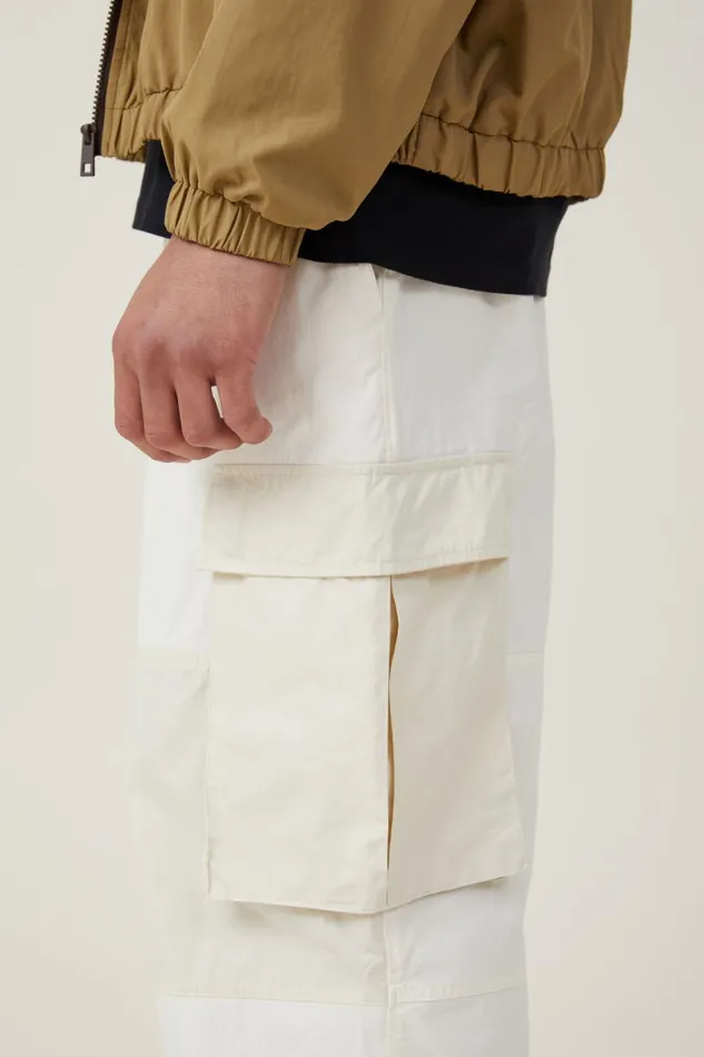 Men Pants Cotton On Parachute Super Baggy Pant Ecru Knee Panel Men Pants Cotton On Parachute Super Baggy Pant Ecru Knee Panel