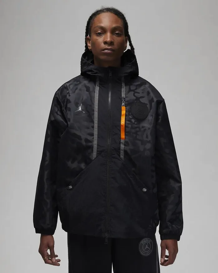 Men Paris SaintGermain Blackiron Grey Nike Jackets