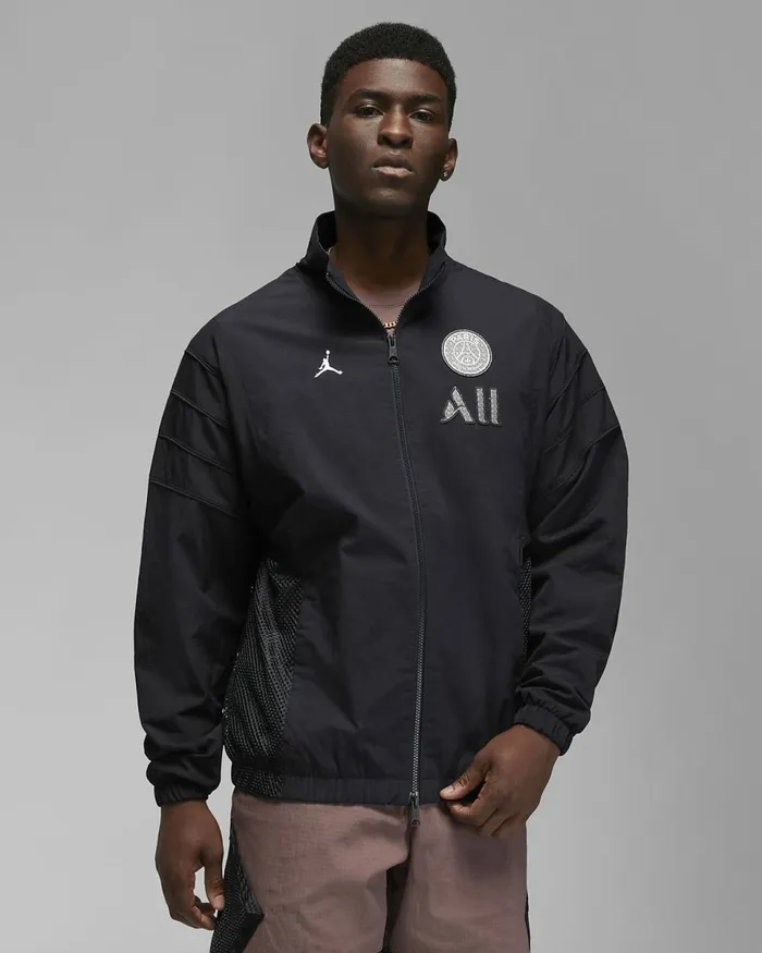 Men Paris SaintGermain Blackwhite Nike Jackets