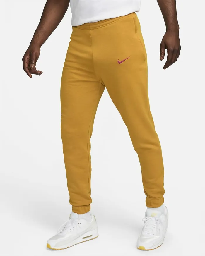 Men Paris SaintGermain Gold Suedeteam Red Nike Trousers And Tights