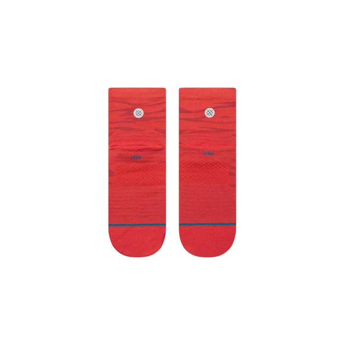 Men Performance Quarter Socks Ridge 8211 Red Stance Quarter
