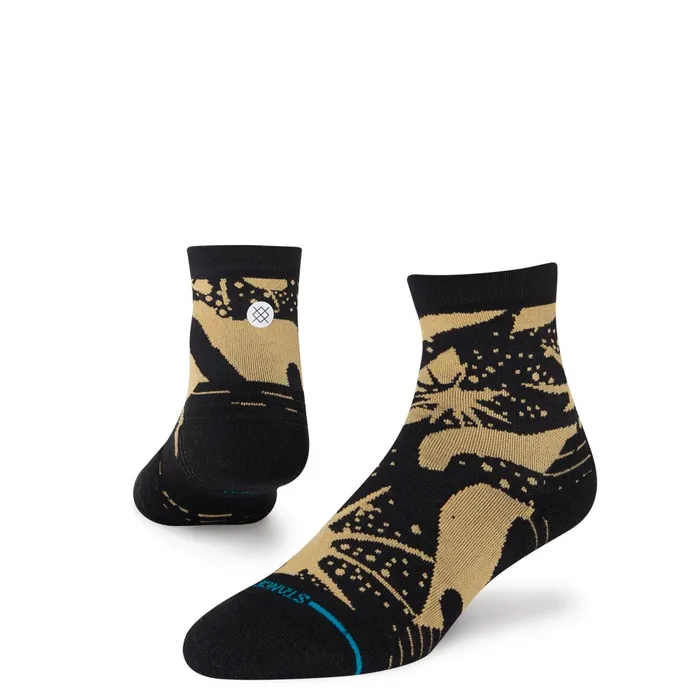 Men Performance Quarter Socks Sun Dust 8211 Blackbrown Stance Quarter
