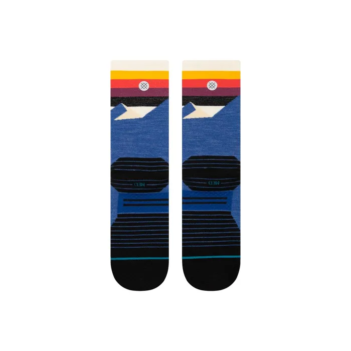 Men Performance Wool Hiking Socks Divided Lines 8211 Blue Stance Crew