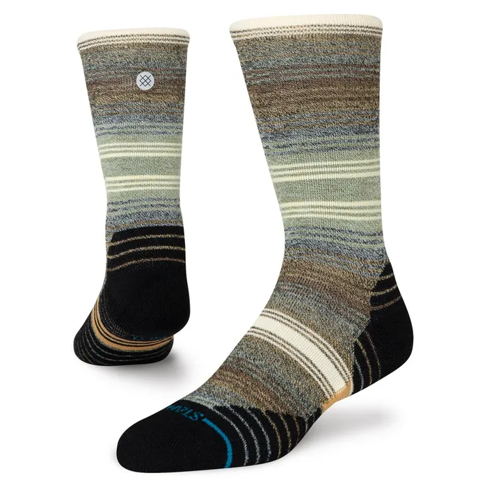 Men Performance Wool Hiking Socks High Peak 8211 Green Stance Crew