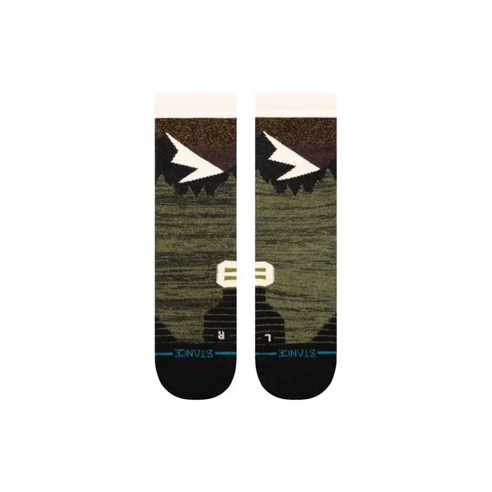 Men Performance Wool Hiking Socks Mid Wool 8211 Olive Stance Crew