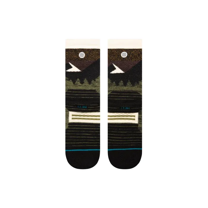 Men Performance Wool Hiking Socks Mid Wool 8211 Olive Stance Crew