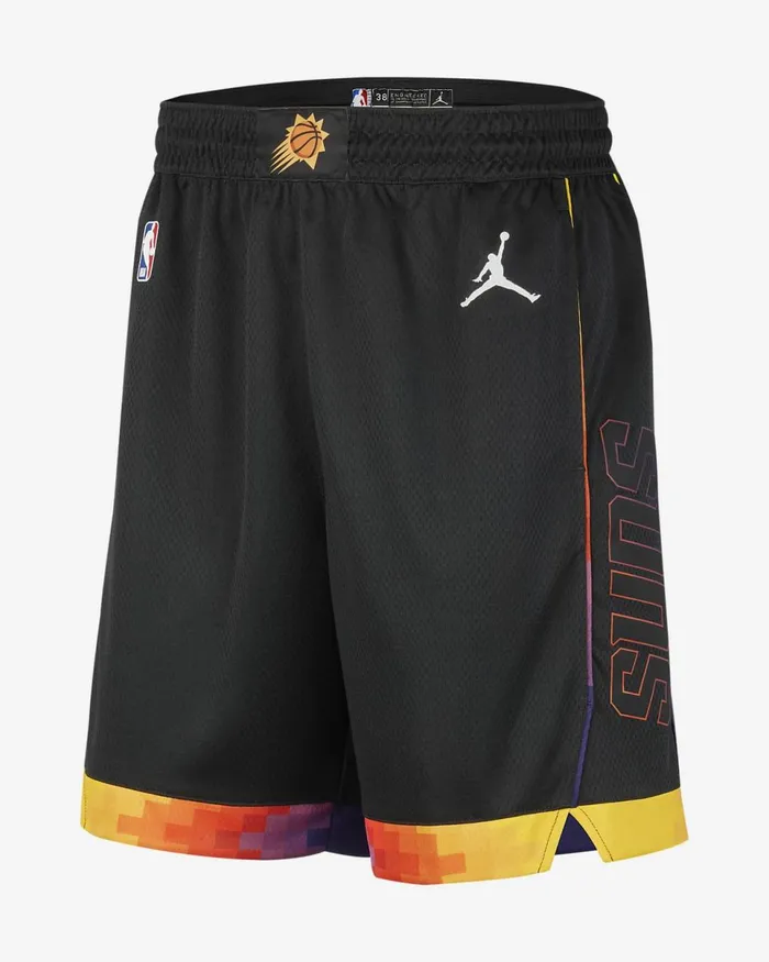 Men Phoenix Suns Statement Edition Blackwhite Nike Shorts