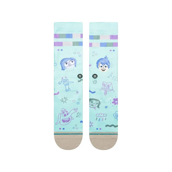 Men Pixar X By Ryan Bubnis Poly Crew Socks Inside Out 8211 Green Stance Crew