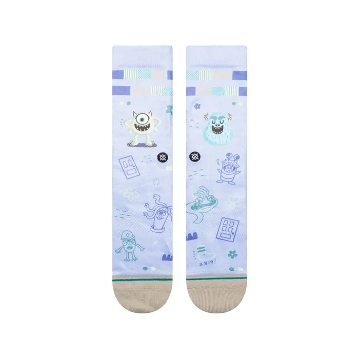Men Pixar X By Ryan Bubnis Poly Crew Socks Monsters 8211 Purple Stance Crew