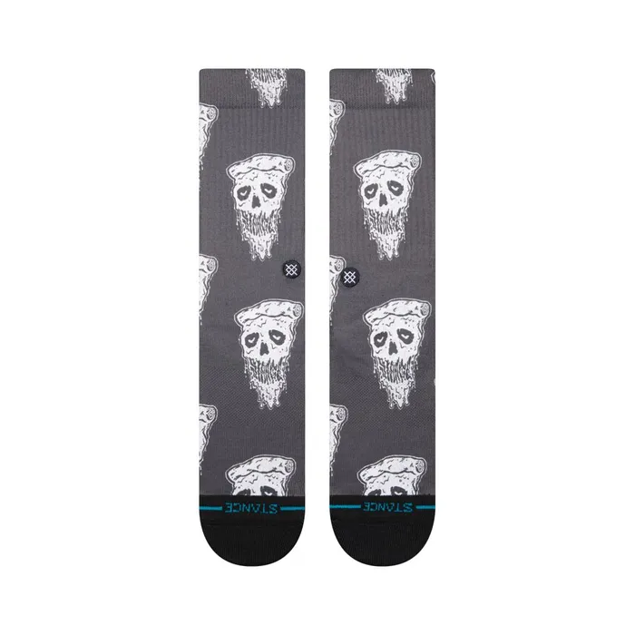 Men Pizza Face Poly Crew Socks Whiteblack Stance Crew