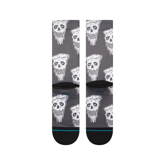 Men Pizza Face Poly Crew Socks Whiteblack Stance Crew