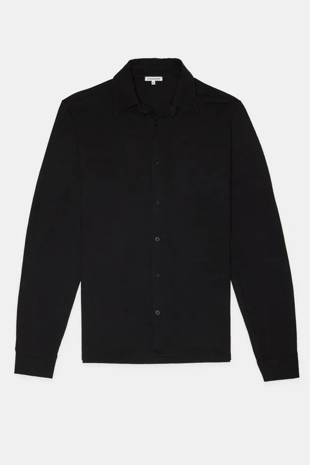 Men Presley Buttondown Jet Black COTTON CITIZEN Shirts Men Presley Buttondown Jet Black COTTON CITIZEN Shirts