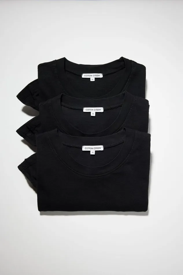 Men Presley Tee 3Pack Jet Black COTTON CITIZEN 3Packs Men Presley Tee 3Pack Jet Black COTTON CITIZEN 3Packs
