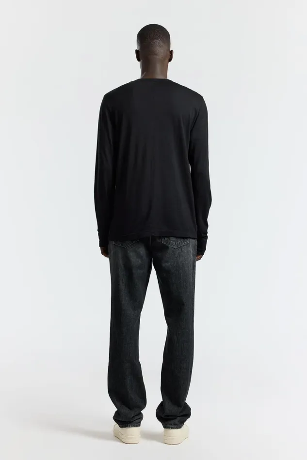 Men Prince Long Sleeve Shirt Jet Black COTTON CITIZEN Shirts