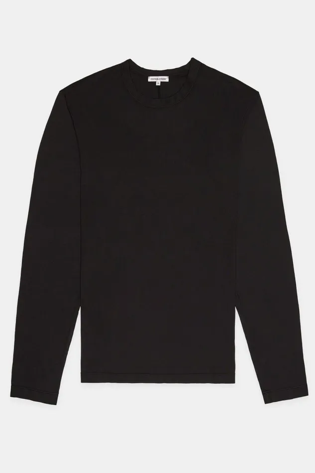 Men Prince Long Sleeve Shirt Jet Black COTTON CITIZEN Shirts
