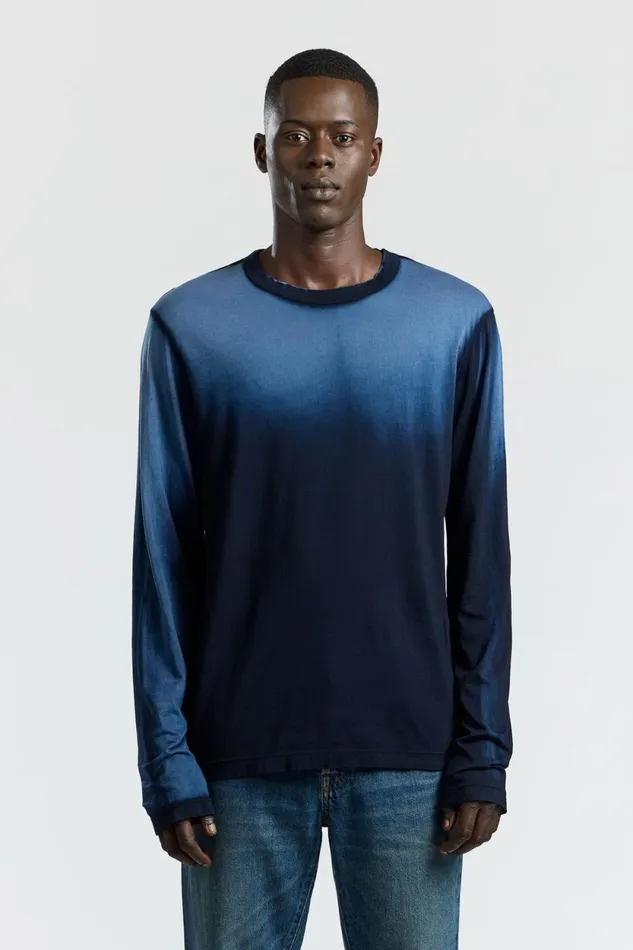 Men Prince Long Sleeve Shirt Navy Cast COTTON CITIZEN Shirts