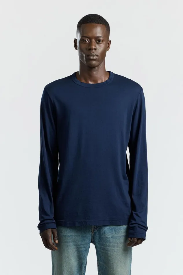 Men Prince Long Sleeve Shirt Super Navy COTTON CITIZEN Shirts