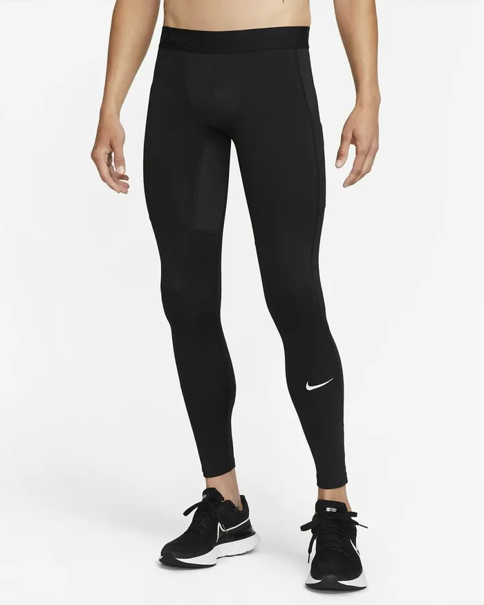 Men Pro Warm Blackwhite Nike Trousers And Tights
