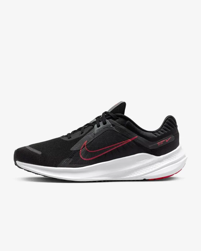 Men Quest 5 Blacksmoke Greyuniversity Red Nike Running