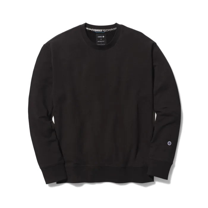 Men Shelter Crewneck With Butter Blend Black Stance Sweatshirts and Hoodies