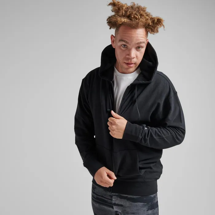 Men Shelter Zip Hoodie With Butter Blend Black Stance Sweatshirts and Hoodies