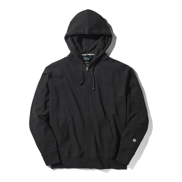 Men Shelter Zip Hoodie With Butter Blend Black Stance Sweatshirts and Hoodies