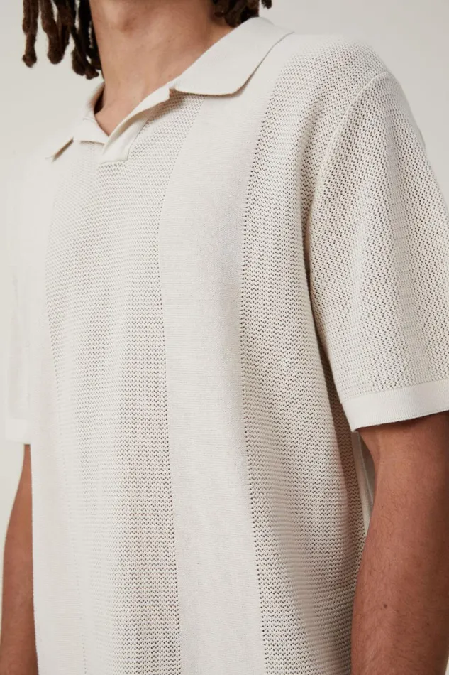 Men Shirts and Polos Cotton On Resort Short Sleeve Polo Natural