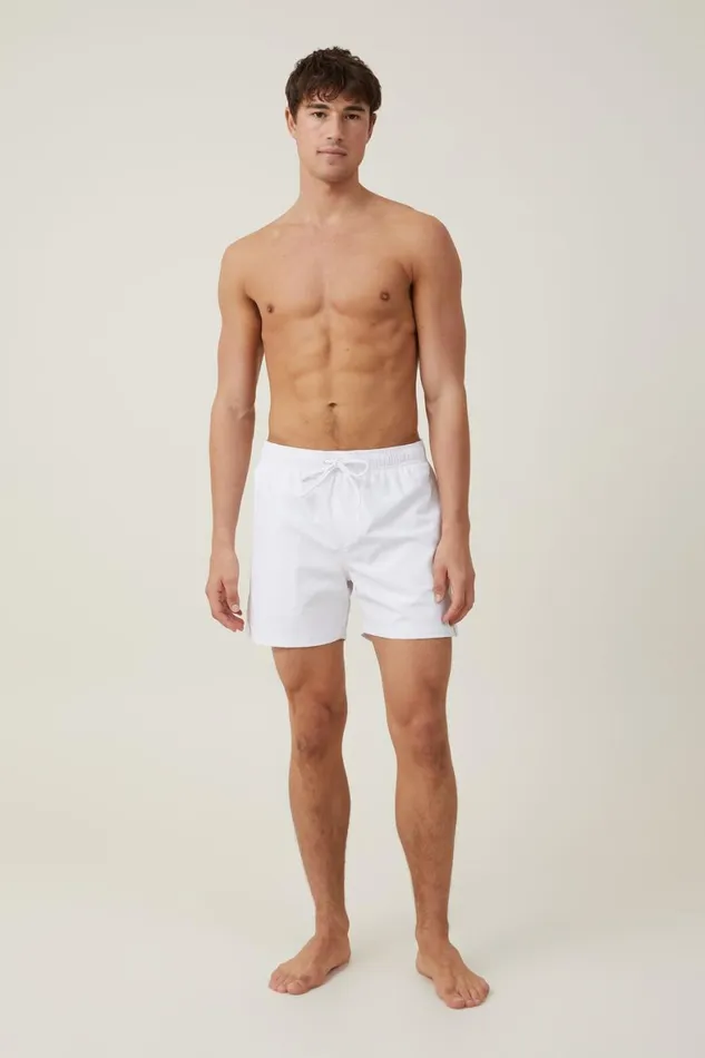 Men Shorts Cotton On Stretch Swim Short White