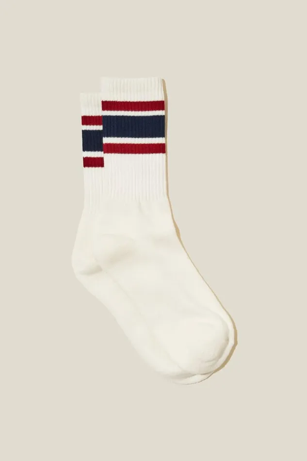 Men Socks and Underwear Cotton On Essential Sock Vintage Whitecrimsonnavy Triple Stripe Men Socks and Underwear Cotton On Essential Sock Vintage Whitecrimsonnavy Triple Stripe