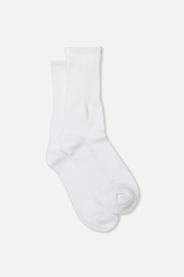 Men Socks and Underwear Cotton On Essential Sock White Solid
